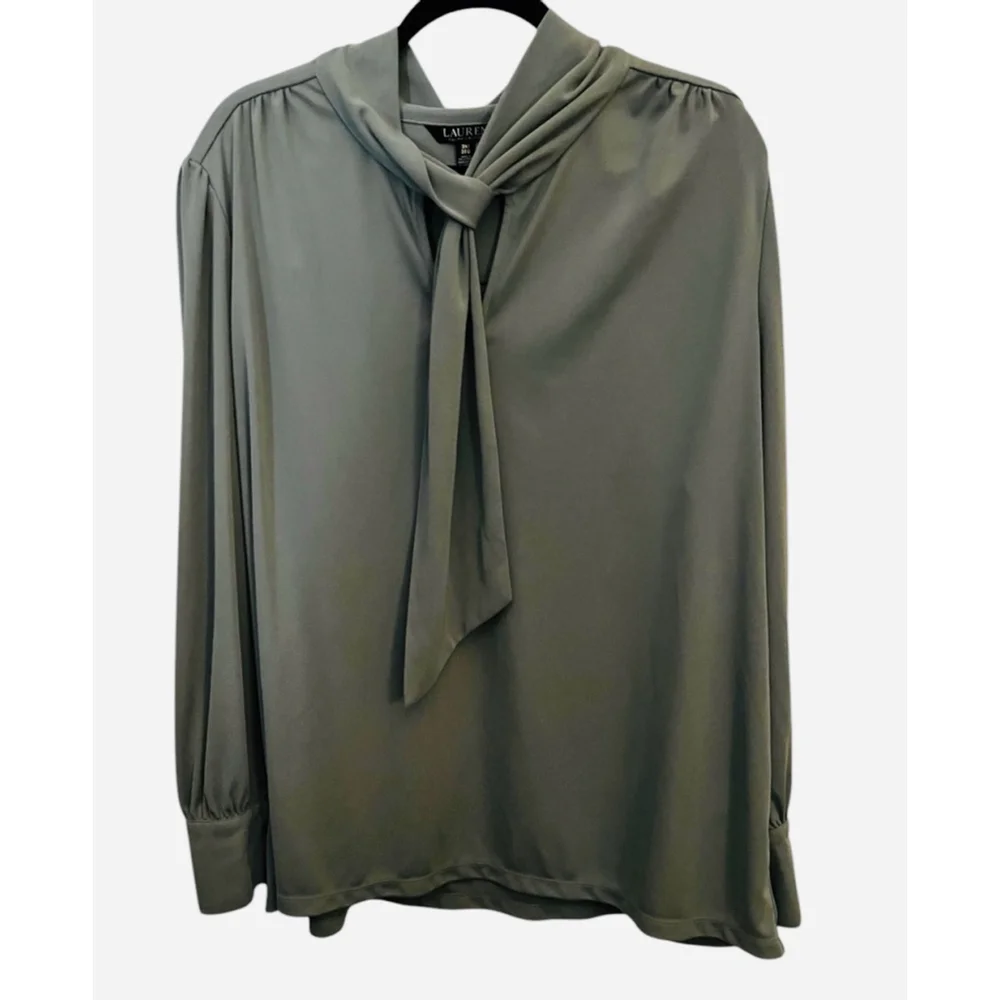 Lauren Ralph Lauren Blouse, Women’s Size: 3X, Sage/Green - Picture 3 of 14